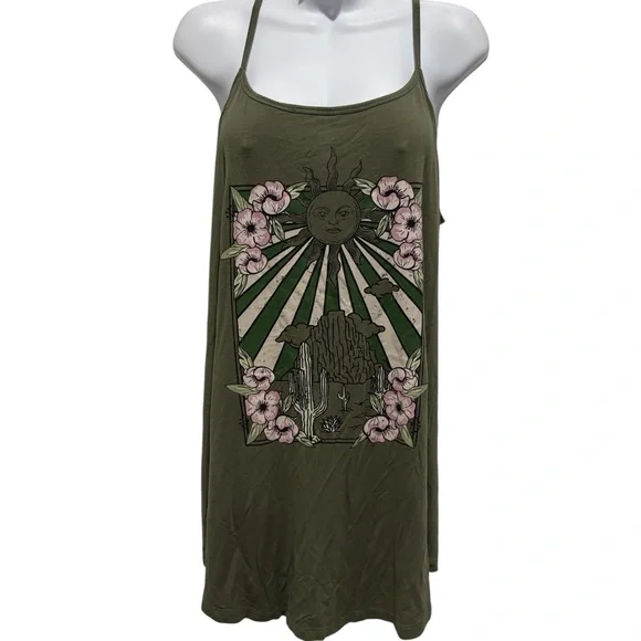 TORRID Soft Cami Mini Sleep Gown Desert Sky Olivine Size 0/L - Picture 2 of 13